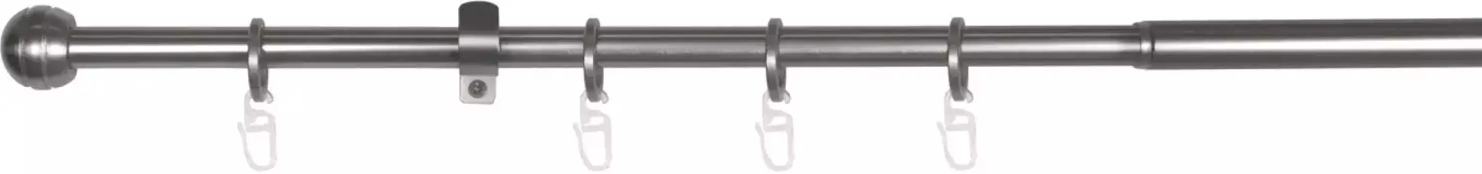 Карниз для штор mydeco "habito-rillball", 1 направляющая, выдвижной 210 см - 400 см, 19 мм, цвет edelstahlfarben