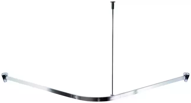 Карниз для штор Ridder "Bruck", укорачиваемый, угловой карниз для душевой занавески 90 см, цвет silberfarben