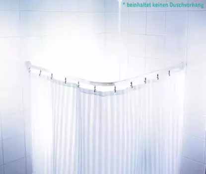 Карниз для штор Ridder "Hall", укорачиваемый, угловой карниз для душевых штор, длина 90 см, белый