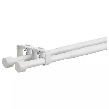 Карниз двойной, белый, 120-210 см, 19 мм, BEKRFTA IKEA