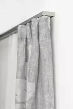 Карниз GARESA "101", 2 направляющие, желаемая длина, внутренний профиль направляющей, простой, потолочный монтаж, алюминий, выдвижной 220 см, цвет aluminiumfarben