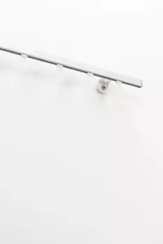 Карниз GARESA "150", 1 направляющая, желаемая длина, внутренний профиль направляющей, монтаж на потолок или стену, алюминий, выдвижной 250 см, цвет aluminiumfarben/natur