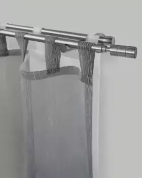 Карниз GARESA "Лиза", 2 направляющие, фиксированного размера, фиксированной длины 120, 160 и 200 см, БЕЗ колец 120 см, цвет edelstahlfarben