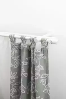 Карниз GARESA "PILA", 2 направляющие, желаемая длина, комплект для штор, выдвижной, кнопка с вырезом, без колец 260 см, 20 мм, белый