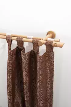 Карниз GARESA "PILA", 2 направляющие, желаемая длина, комплект для штор, выдвижной, кнопка с вырезом, без колец 190 см, 20 мм, цвет rotbuchefarben