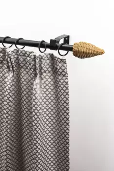 Карниз GARESA "Richi", 1 направляющая 200 см-350 см, черный