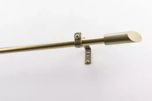 Карниз GARESA "ZYLI с открытой опорой", 1 направляющая, желаемая длина, комплект для штор, выдвижной, скошенная кнопка, без колец 410 см, цвет mattgoldfarben