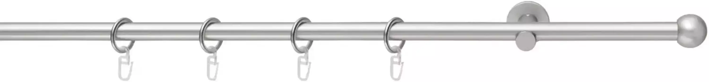 Карниз Good Life "BOLA", 1 направляющая, фиксированного размера, с кольцами 230 см, 16мм, цвет chromfarben