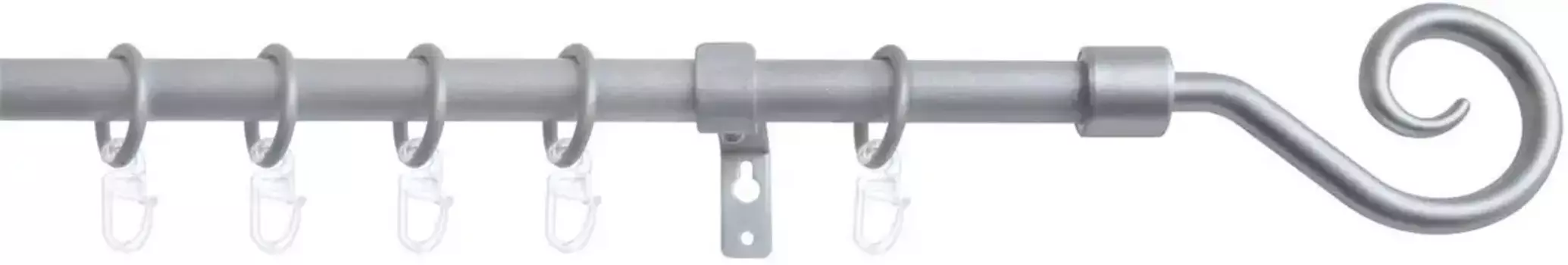 Карниз Good Life "Мала", 1 направляющая, выдвижной 130–240 см, 13мм, цвет silberfarben