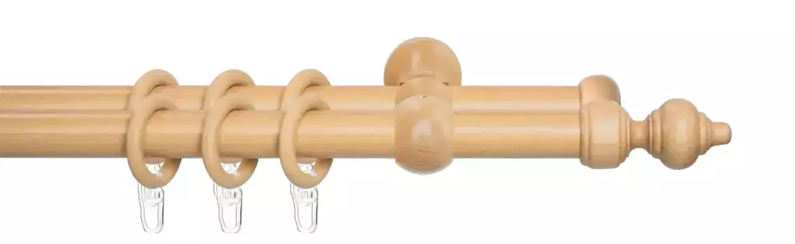 Карниз Good Life "Trend", 2 направляющие, фиксированный размер 180 см, 28мм, цвет eiche hell