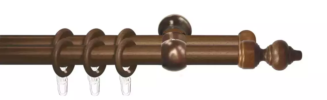 Карниз Good Life "Trend", 2 направляющие, фиксированный размер 160 см, 28мм, цвет eiche rustikal