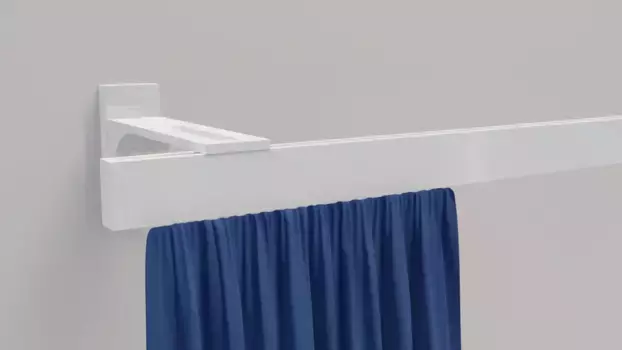 Карниз indeko "Bern", 1 направляющая, желаемая длина, полный комплект внутренней направляющей, включая планеры и крепежный материал 250 см, белый