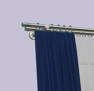 Карниз indeko "Cape Town", 2 направляющие, желаемая длина 130 см, цвет edelstahlfarben