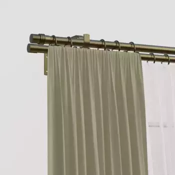 Карниз indeko "Цилиндр", 2-х направляющий, желаемая длина 400 см, 16мм, цвет altmessingfarben