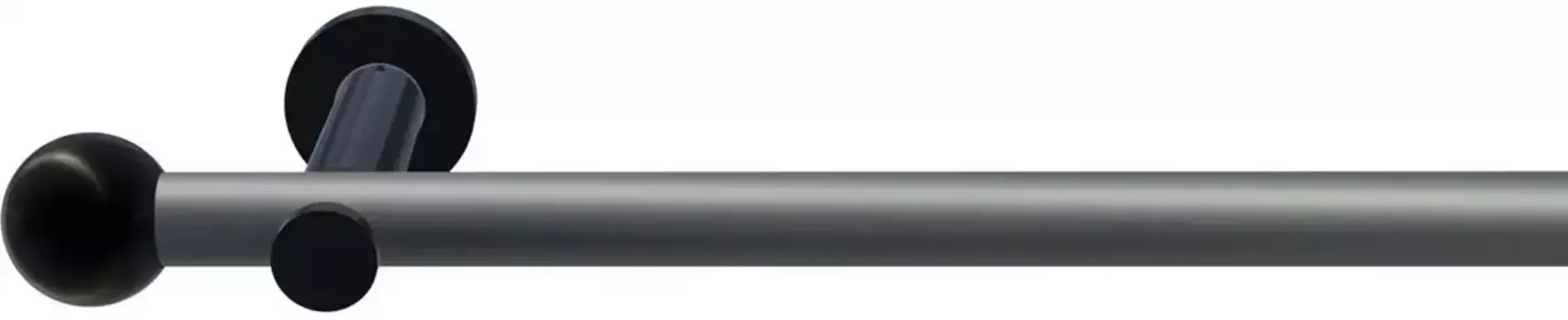 Карниз indeko "Colombes", 1 направляющая, желаемая длина, полный комплект, включая крепежный материал 160 см, 20 мм, цвет silber-schwarz