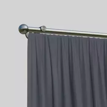 Карниз indeko "Colombes", 1 направляющая, желаемая длина, полный комплект внутренней направляющей, включая планеры и крепежный материал 450 см, 16мм, цвет edelstahlfarben