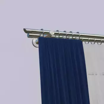 Карниз indeko "Durban", 2 направляющие, желаемая длина 420 см, цвет edelstahlfarben