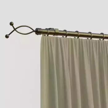 Карниз indeko "Феррара", 1 направляющая, желаемая длина 160 см, 16мм, цвет messingfarben