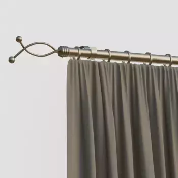 Карниз indeko "Феррара", 1 направляющая, желаемая длина 340 см, 16мм, цвет silberfarben