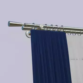 Карниз indeko "Йоханнесбург", 2 направляющие, желаемая длина 250 см, цвет edelstahlfarben