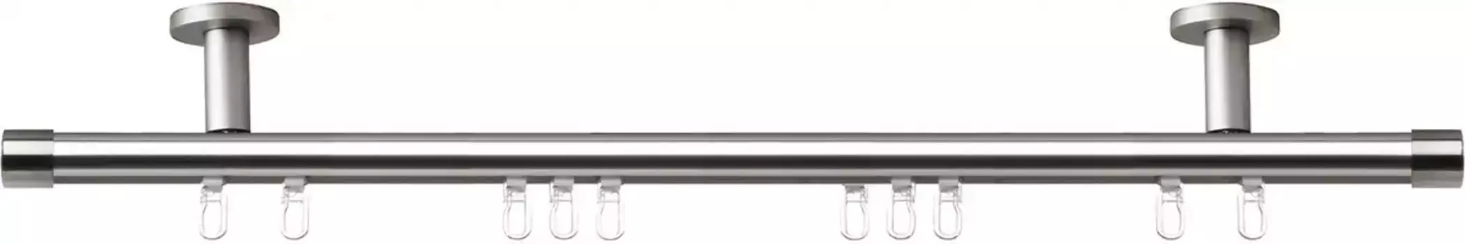 Карниз indeko "Консул", 1 направляющая, желаемая длина, полный комплект внутренней направляющей, включая планеры и крепежный материал 270 см, 20 мм, цвет edelstahlfarben