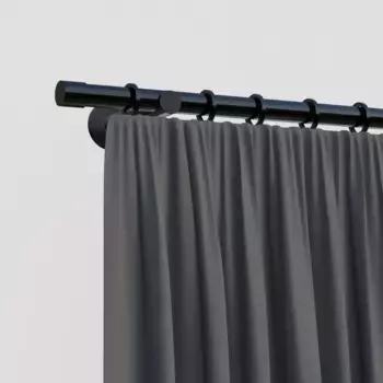 Карниз indeko "Линц", 1 направляющая, желаемая длина, полный комплект, включая крепежный материал 430 см, 20 мм, черный