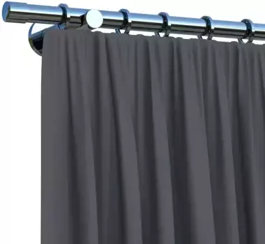 Карниз indeko "Линц", 1 направляющая, желаемая длина, полный комплект, включая крепежный материал 130 см, 20 мм, цвет Chrom