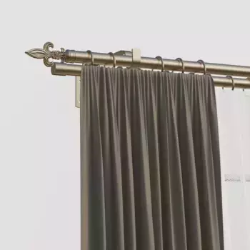 Карниз indeko "Lucca", 2 направляющие, желаемая длина 310 см, 16мм, цвет silberfarben