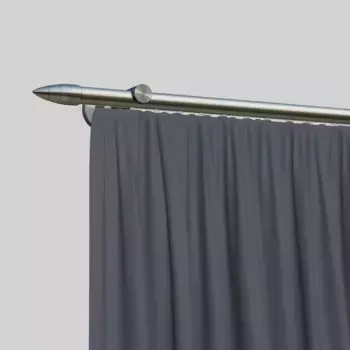 Карниз indeko "Menorca", 1 направляющая, желаемая длина 390 см, цвет edelstahlfarben