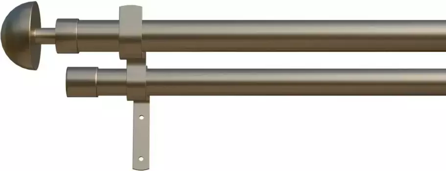 Карниз indeko "Приор-Классик", 2 направляющие, желаемая длина 210 см, 16мм, цвет silberfarben