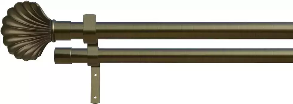 Карниз indeko "Volterra", 2 направляющие, желаемая длина 270 см, 16мм, цвет altmessingfarben