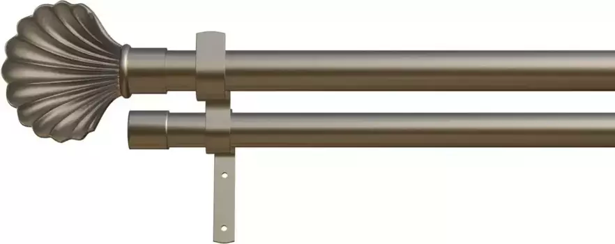 Карниз indeko "Volterra", 2 направляющие, желаемая длина 390 см, 16мм, цвет silberfarben