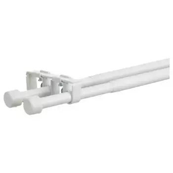 Карниз комплект, белый, 120-210 см, 19 мм, двойной BEKRFTA IKEA