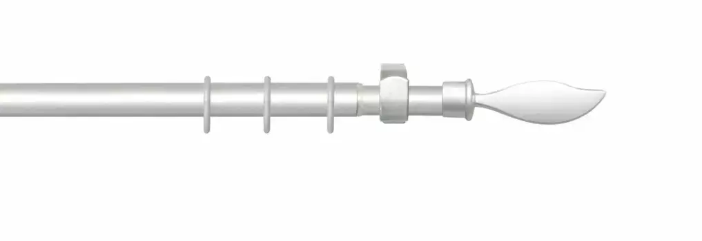 Карниз Liedeco "Аргос", 1 направляющая, выдвижной 130–240 см, 20 мм, цвет mattsilberfarben