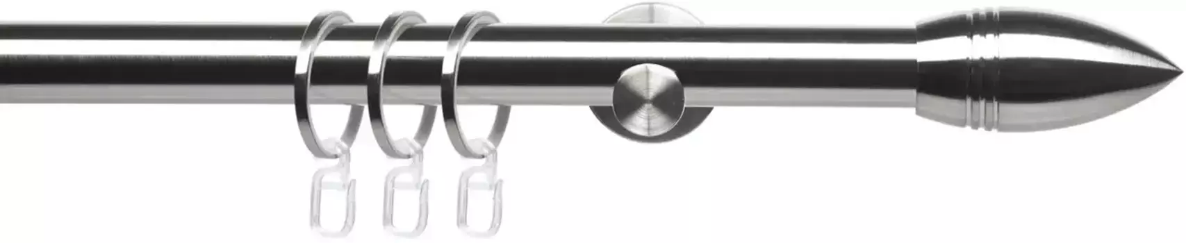 Карниз Liedeco "CELBULLE01SG1L", 1 направляющая фиксированного размера, 1 направляющая фиксированного размера 25 мм 200 см, 25 мм, цвет edelstahlfarben