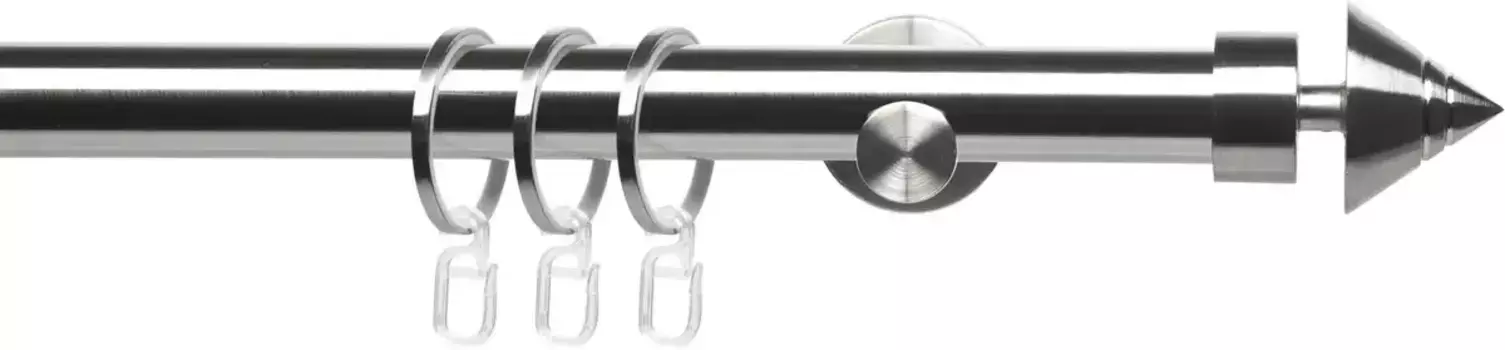 Карниз Liedeco "CELKEGEL01SG1L", 1 направляющая фиксированного размера, 1 направляющая фиксированного размера 25 мм 240 см, 25 мм, цвет edelstahlfarben