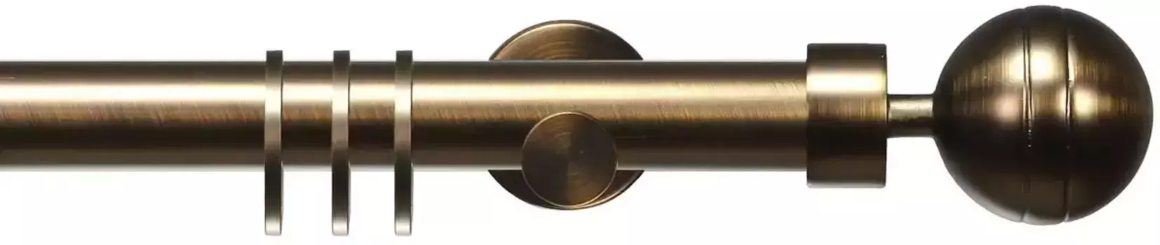 Карниз Liedeco "CELKUGEL01SG1L", 1 направляющая фиксированного размера, 1 направляющая фиксированного размера 25 мм 240 см, 25 мм, цвет bronzefarben