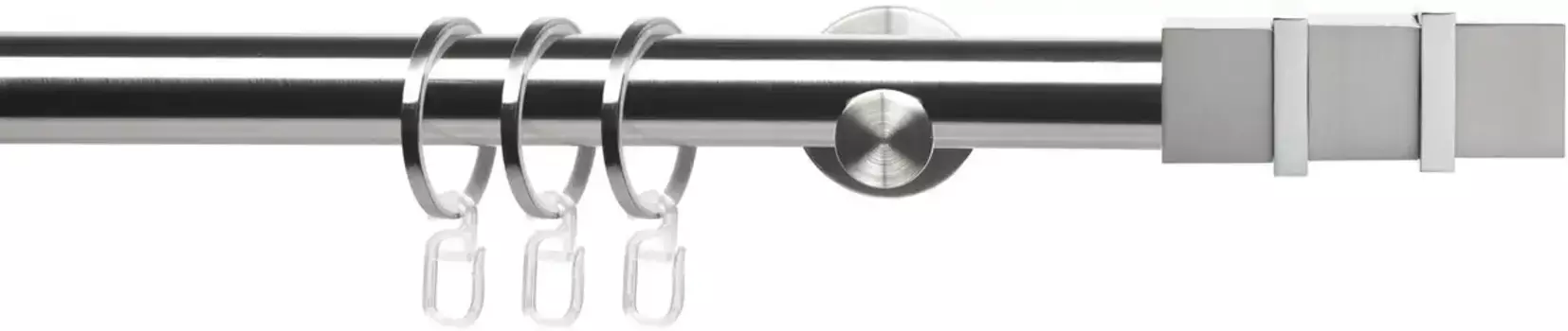 Карниз Liedeco "CELQUADE01SG1L", 1 направляющая фиксированного размера, 1 направляющая фиксированного размера 25 мм 120 см, 25 мм, цвет edelstahlfarben