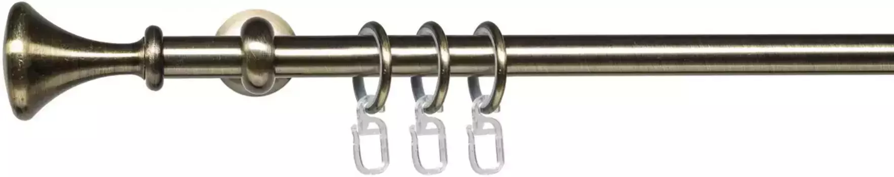 Карниз Liedeco "Esp Kegel", 1 направляющая фиксированного размера, 1 направляющая фиксированного размера 16 мм 240 см, 16мм, черный/бронзовый