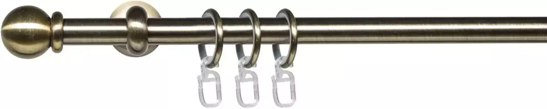 Карниз Liedeco "Esp Kugel", 1 направляющая фиксированного размера, 1 направляющая фиксированного размера 16 мм 240 см, 16мм, черный/бронзовый