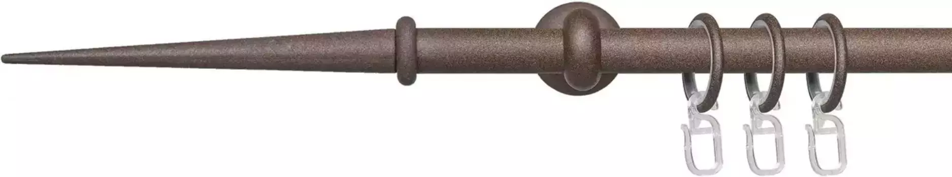 Карниз Liedeco "Esp Spitze", 1 направляющая фиксированного размера, 1 направляющая фиксированного размера 16 мм 160 см, 16мм, цвет rost