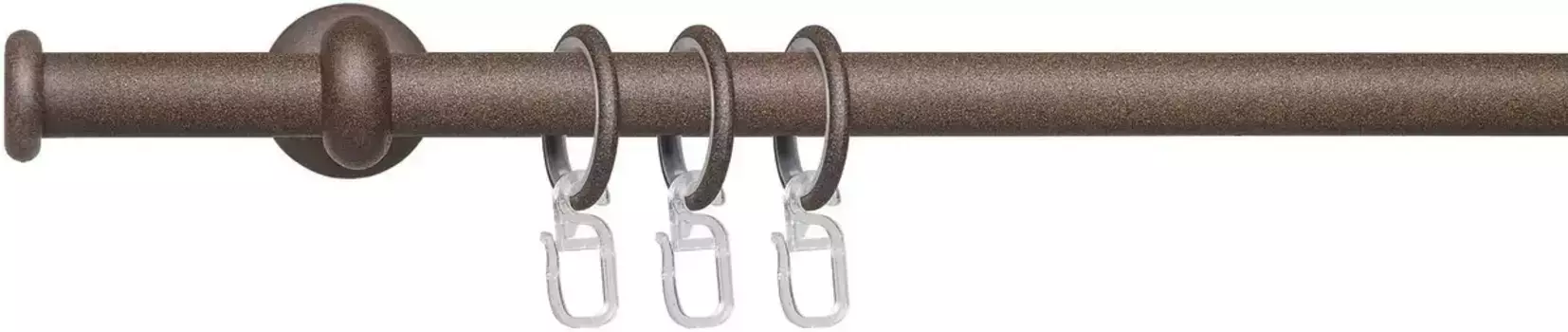 Карниз Liedeco "Esp Торцевая крышка", 1 направляющая фиксированного размера, 1 направляющая фиксированного размера 16 мм 240 см, 16мм, цвет rost