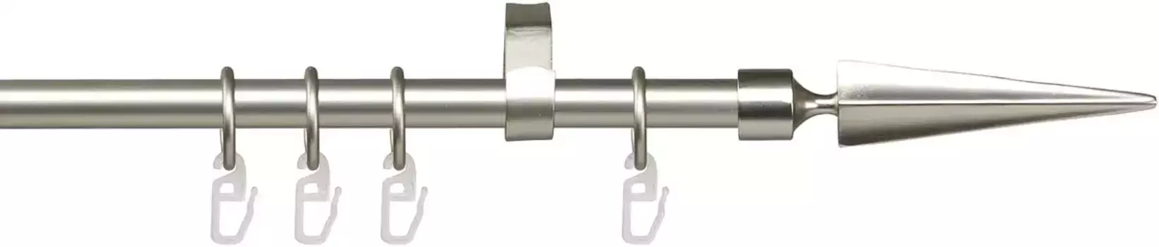 Карниз Liedeco "Herkules 16 мм", 1 направляющая, фиксированный размер 120 см, 16мм, цвет mattchromfarben