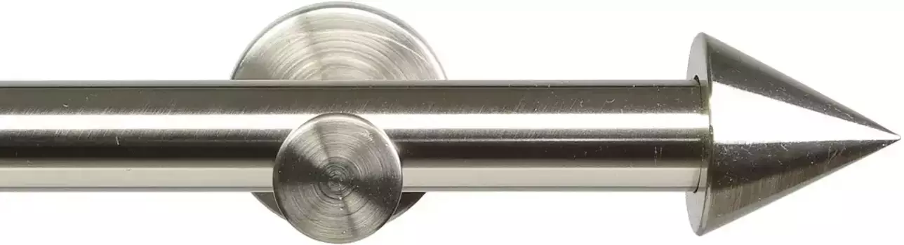 Карниз Liedeco "Modern Line Cone", 1 направляющая, фиксированный размер 120 см, 16мм, цвет edelstahlfarben