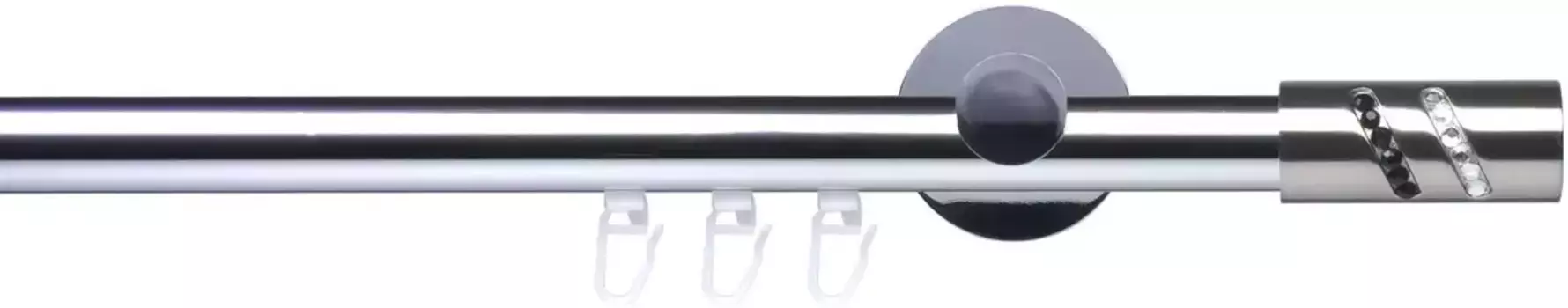 Карниз Liedeco "Набор внутренних направляющих 20 мм Piano Boston", 1 направляющая, фиксированного размера, карниз в сборе 200 см, 2 мм, цвет chromfarben