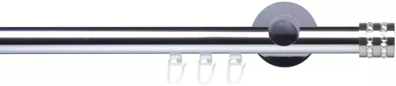 Карниз Liedeco "Набор внутренних направляющих 20 мм Piano Miami", 1 направляющая, фиксированного размера, карниз в сборе 240 см, 2 мм, цвет chromfarben