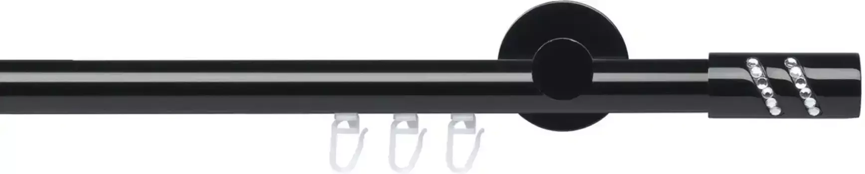 Карниз Liedeco "Набор внутренних направляющих 20 мм Piano Boston", 1 направляющая, фиксированного размера, карниз в сборе 160 см, 20 мм, черный