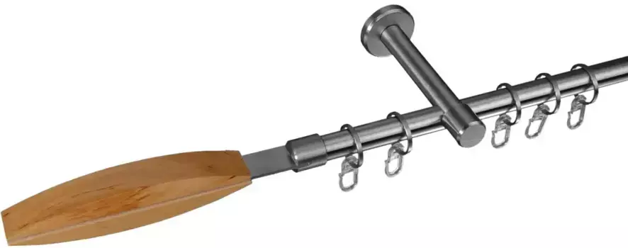 Карниз Liedeco "Style Lemvig", 2 направляющих, фиксированного размера, 2 направляющих фиксированного размера 16 мм 240 см, 16мм, цвет edelstahlfarben