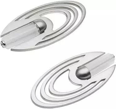 Карниз Liedeco "style set, полный комплект планет 12 мм - Saturn", 1 направляющая, фиксированный размер, полный карниз 120 см, 12 мм, цвет edelstahlfarben