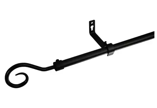 Карниз Liedeco "Syrakus 16 мм", 1 направляющая, выдвижной 130–240 см, 16мм, черный